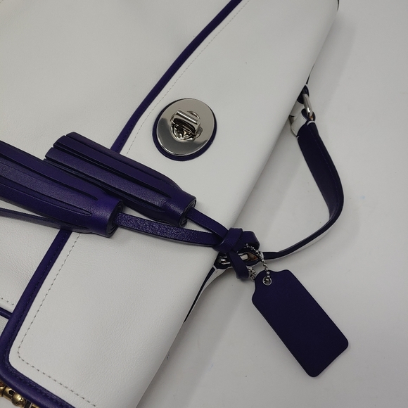 Coach White and Purple Women's Bag - Picture 5 of 10